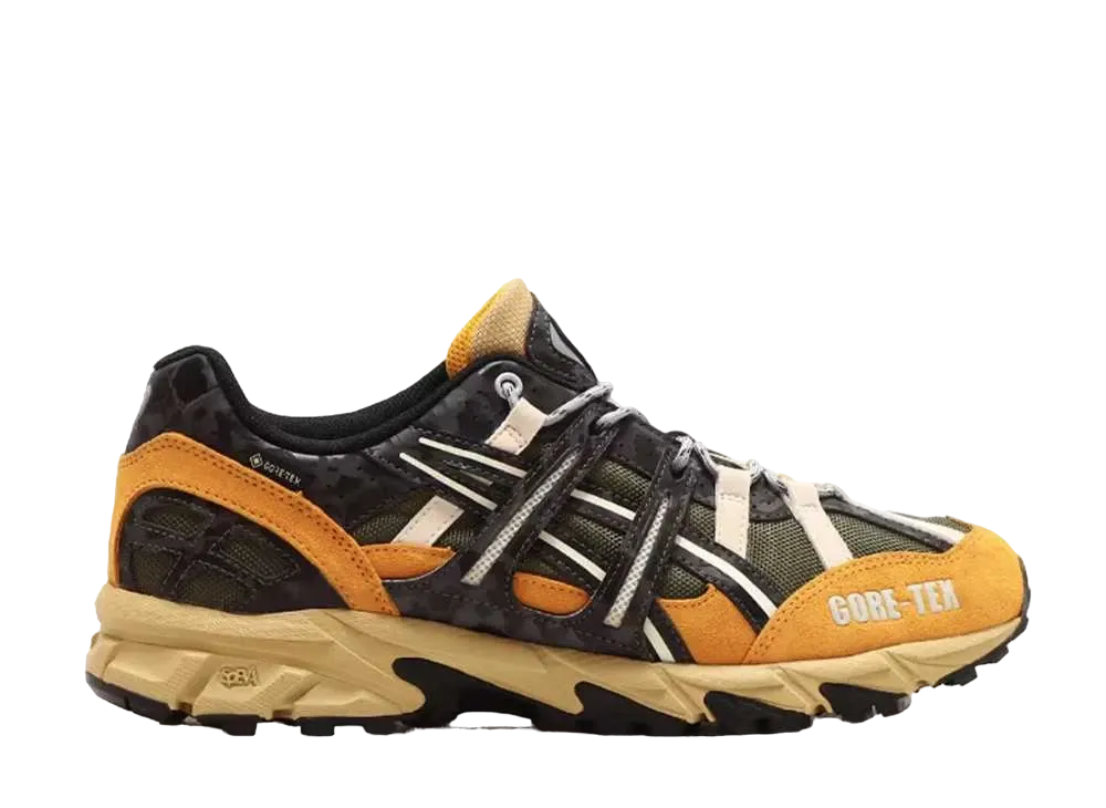 アシックス ゲルソノマ15-50 ゴアテックス "オリーブキャンバス/イエローオレンジ"