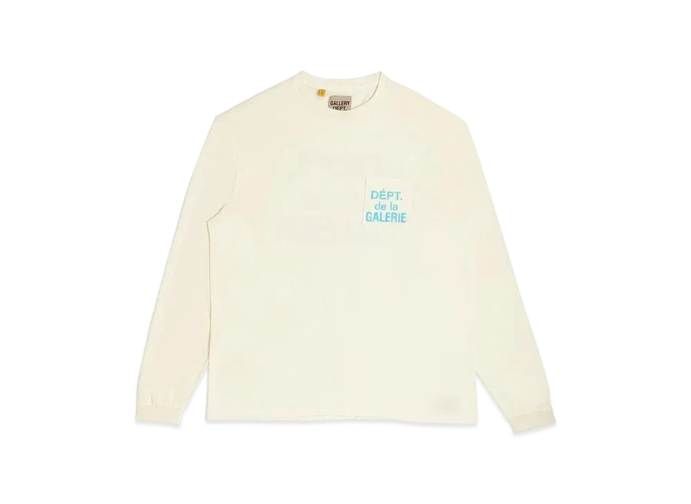 GALLERY DEPT. Dept De La Galerie L/S Pocket Tee "Cream"