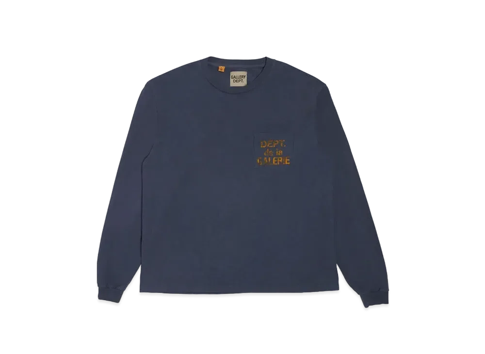 GALLERY DEPT. French L/S Pocket Tee "Navy"