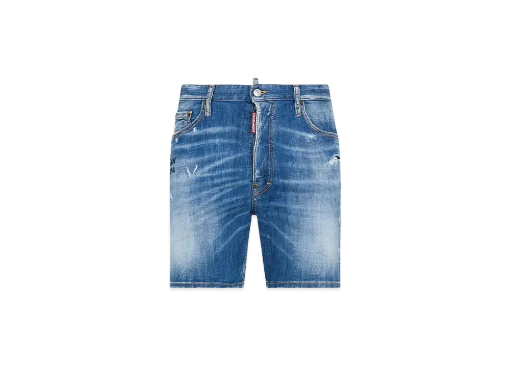 Dsquared2 Medium Dusty Wash Marine Shorts "Navy"