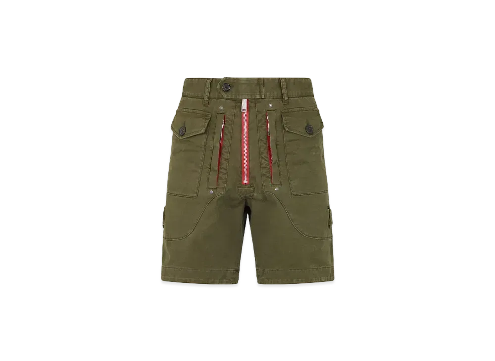 Dsquared2 Heritage Multipockets Marine Shorts "Military Green"
