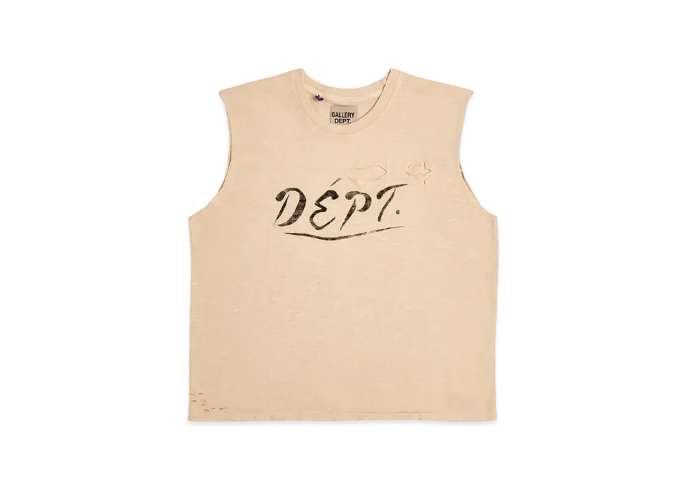 GALLERY DEPT. Sleeveless Crew Tee "Archival White"