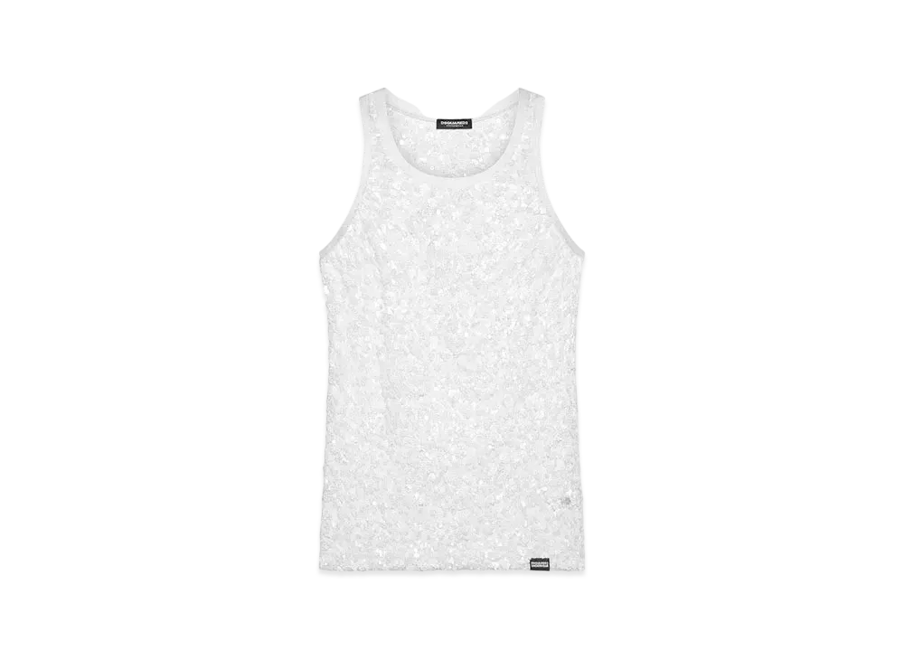 Dsquared2 Sequins Tank Top "White"