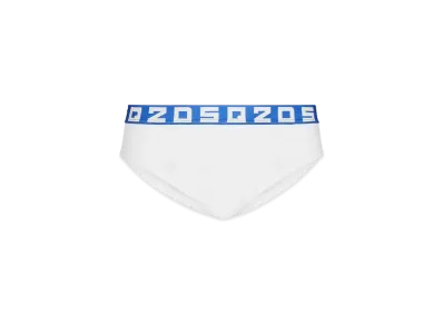 Dsquared2 Slanted Logo Brief "White/Blue"
