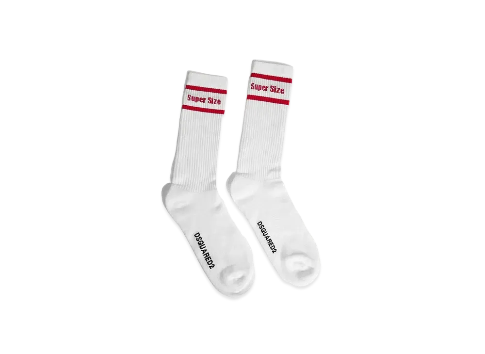 Dsquared2 Rocco Mid-Crew Socks "White"