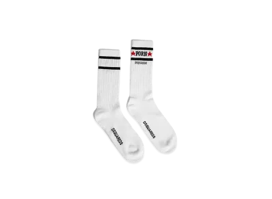 Dsquared2 Rocco Mid-Crew Socks #1 "White"