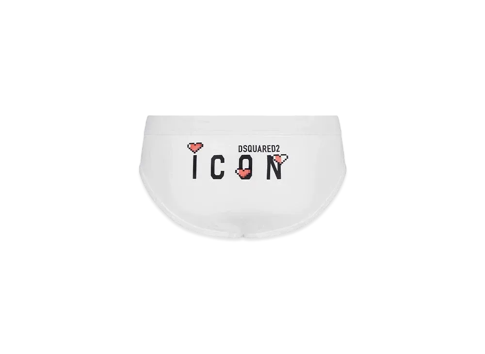 Dsquared2 Icon Pixel Heart Brief "White"