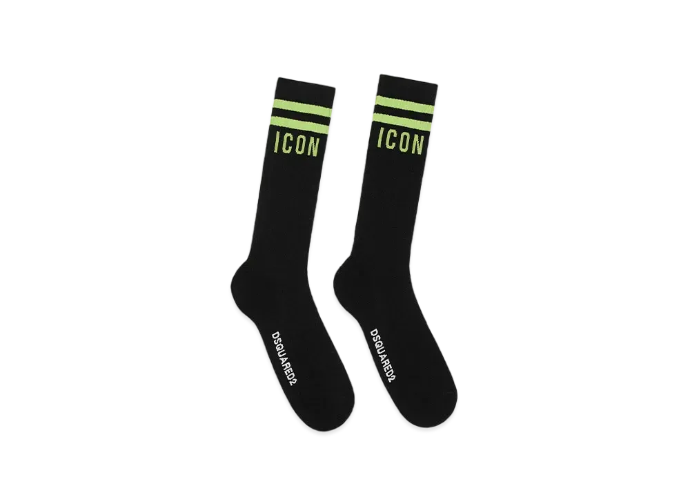 Dsquared2 Icon Mid-Crew Socks "Black"