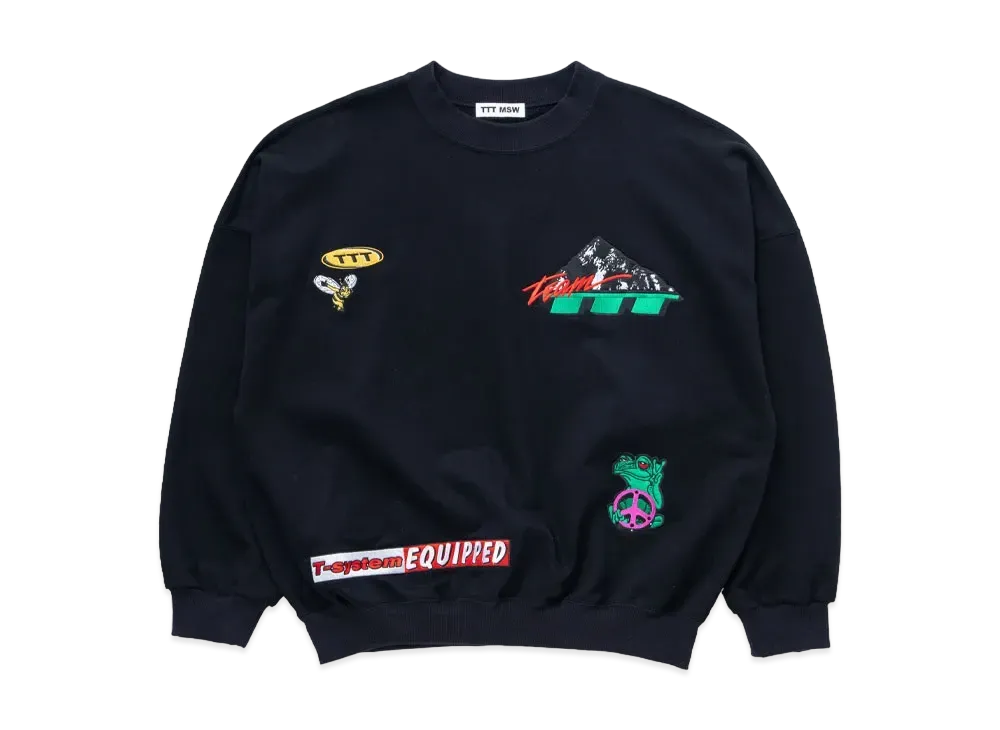 TTT MSW Mulch Embroidery Crew Neck Sweat "Black"