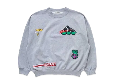 TTT MSW Mulch Embroidery Crew Neck Sweat "Gray"