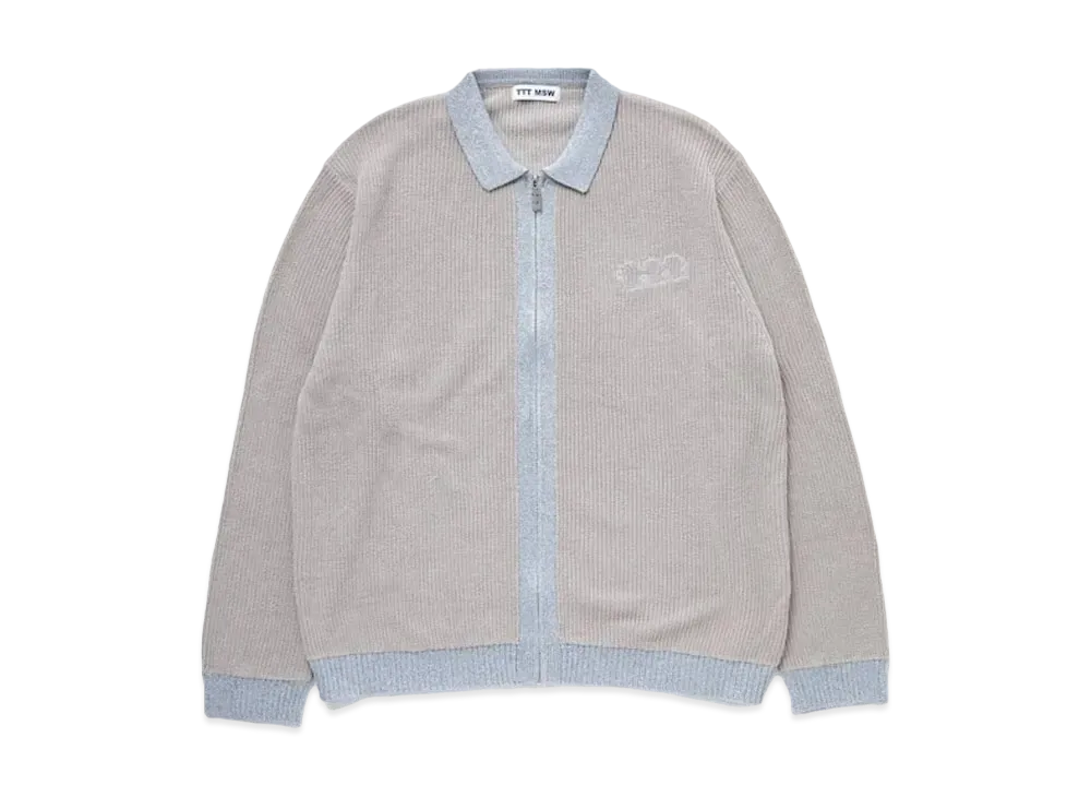 TTT MSW Lame Zip Up Cardigan "Gray"