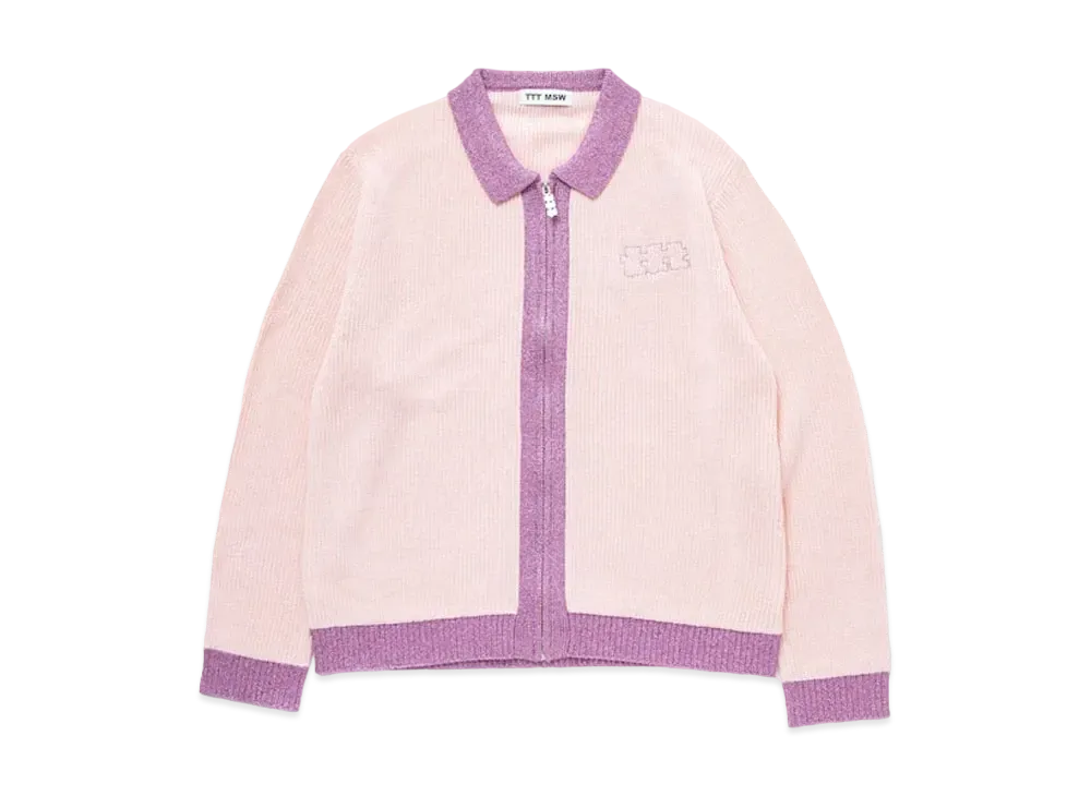 TTT MSW Lame Zip Up Cardigan "Pink"
