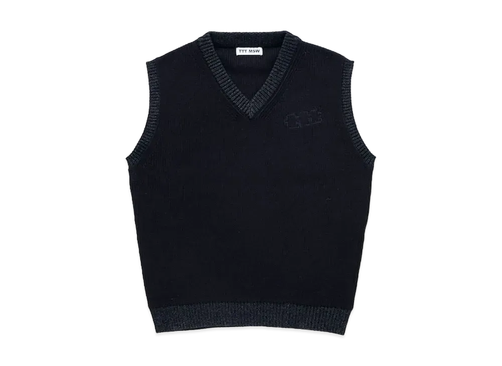 TTT MSW Lame Knit Vest "Black"