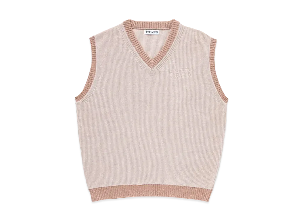 TTT MSW Lame Knit Vest "Beige"
