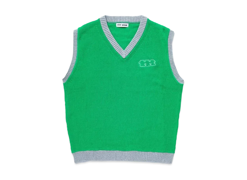 TTT MSW Lame Knit Vest "Light Green"