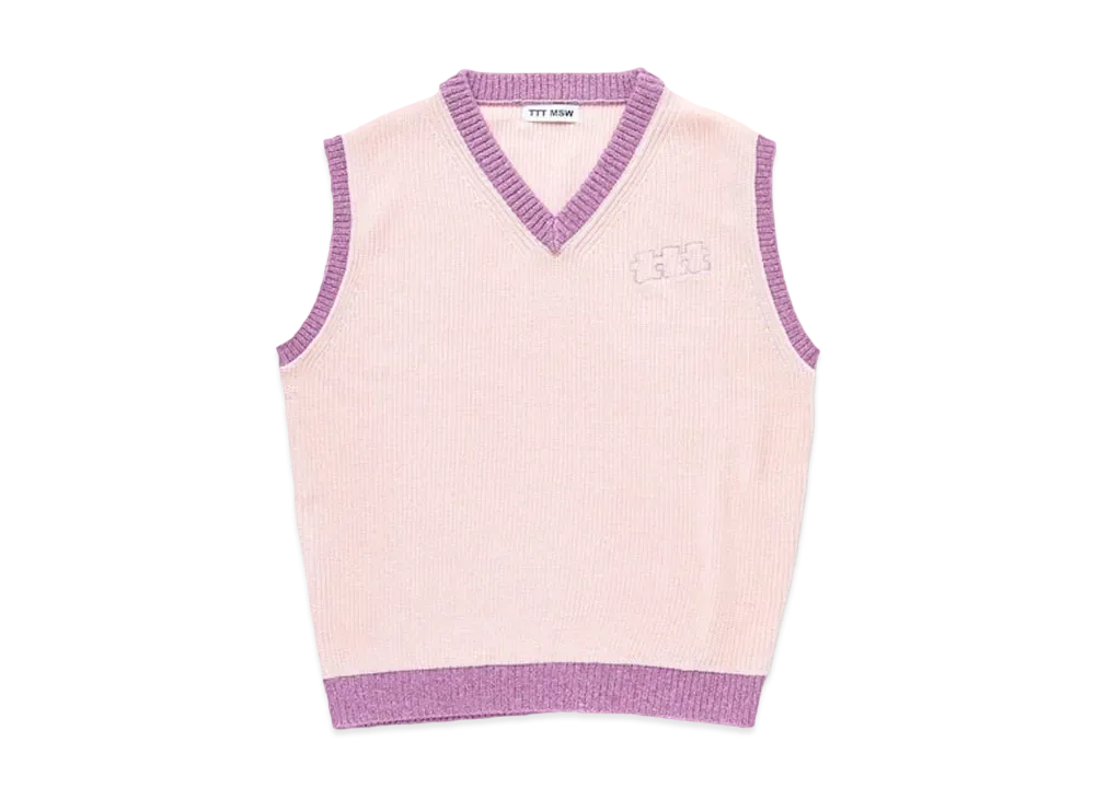 TTT MSW Lame Knit Vest "Pink"