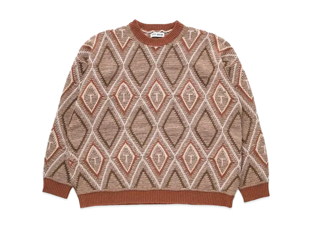TTT MSW Diamond Pull Over Knit "Brown"
