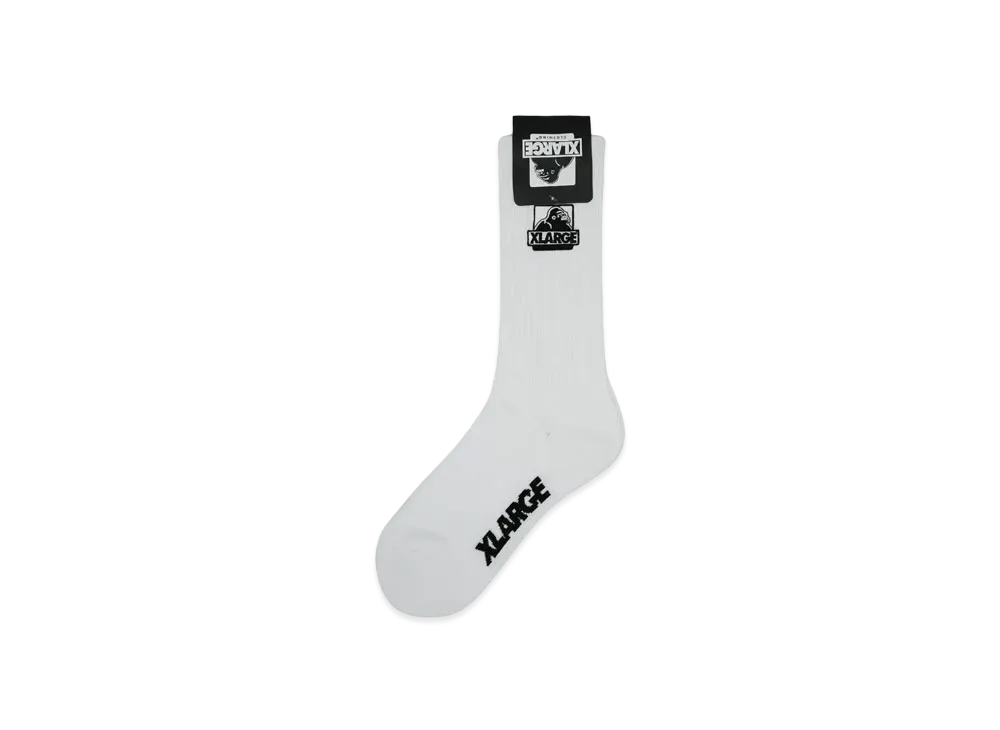 XLARGE OG EMBROIDERY SOCKS "WHITE"