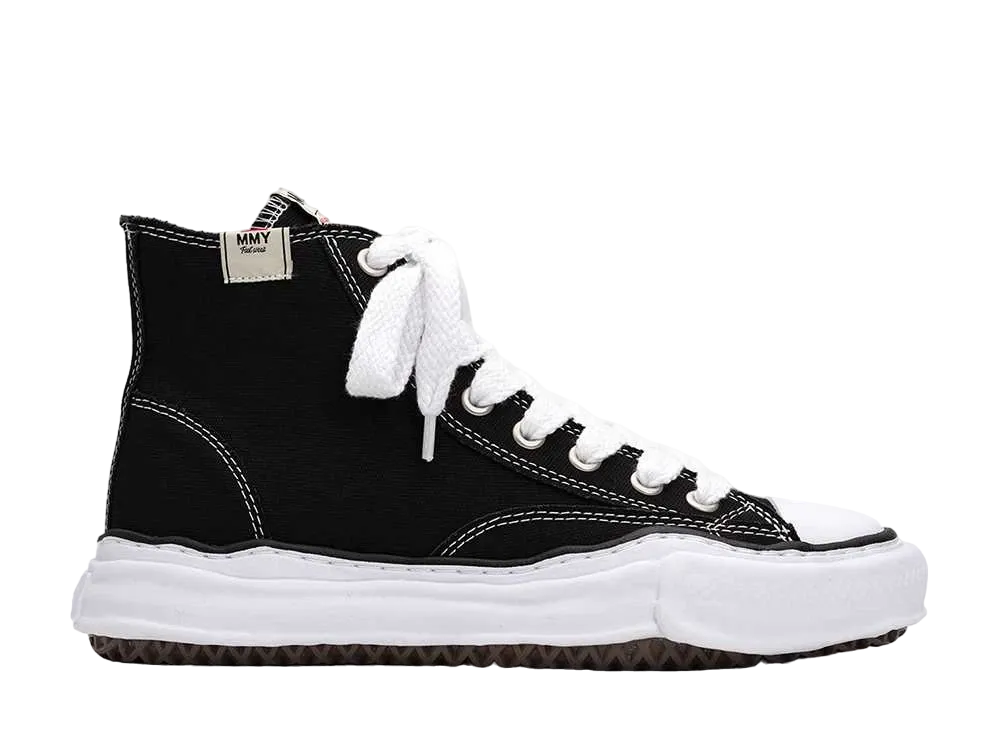 メゾンミハラヤスヒロ ピーターソン OG ソール キャンバス ハイトップ スニーカー "ブラック" (A01FW701)