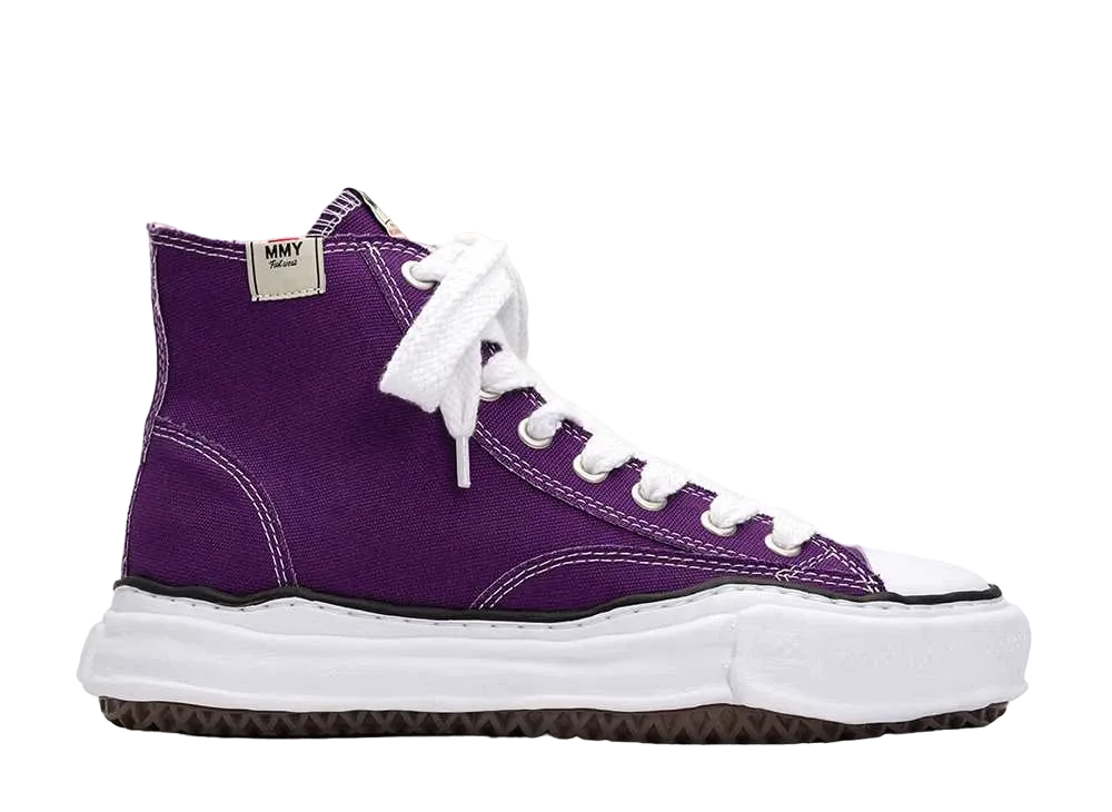 メゾンミハラヤスヒロ ピーターソン OG ソール キャンバス ハイトップ スニーカー "パープル" (A01FW701)