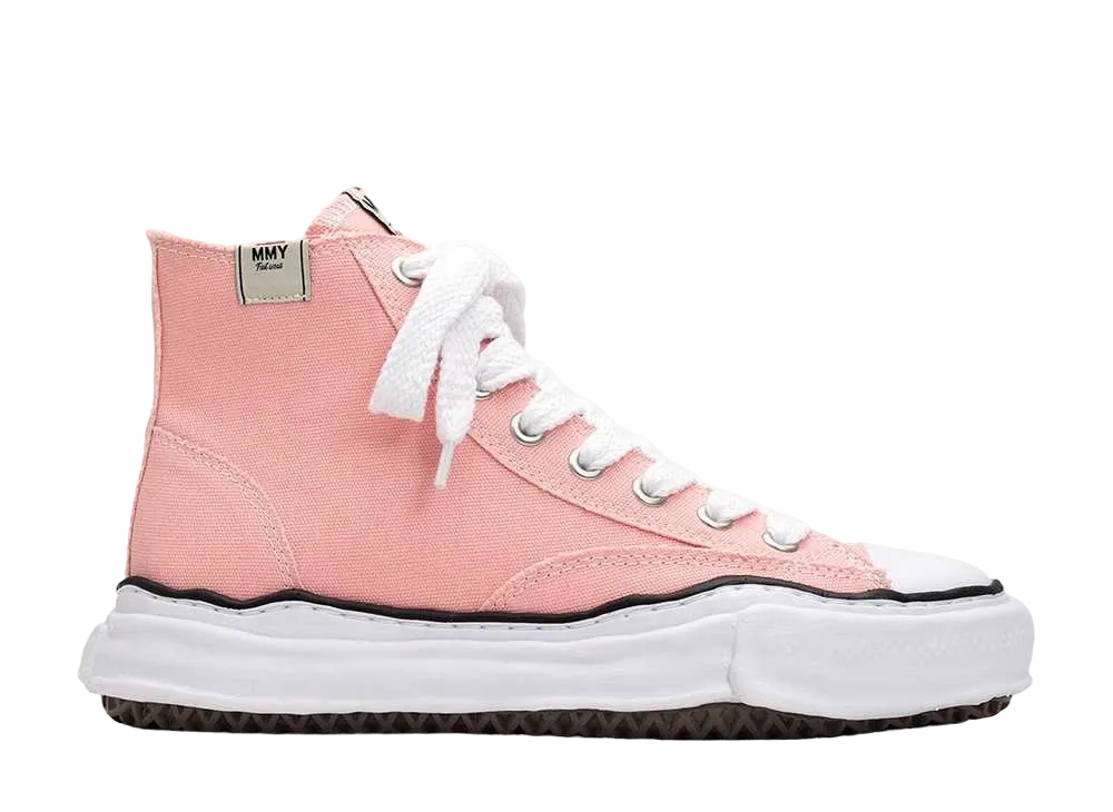 メゾンミハラヤスヒロ ピーターソン OG ソール キャンバス ハイトップ スニーカー "ピンク" (A01FW701)