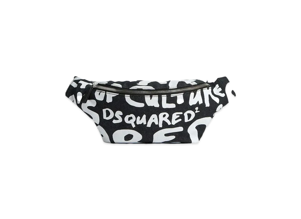 Dsquared2 D2 Pop 80'S Belt Bag "Black/White"