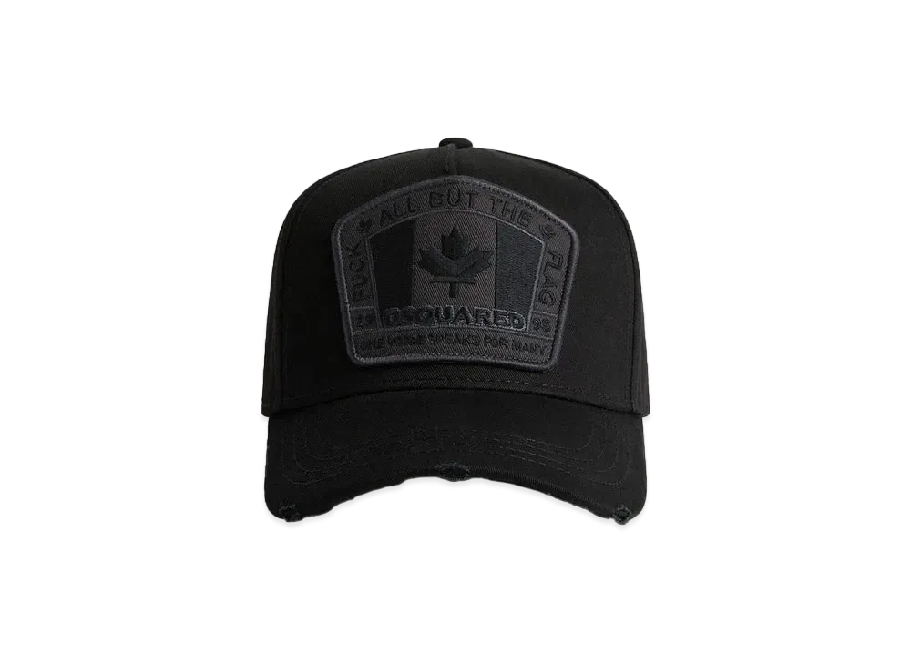 Dsquared2 D2 Patch Baseball Cap "Black/Black"