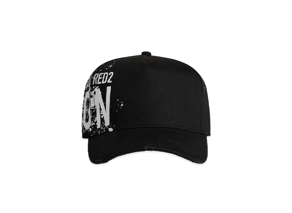 Dsquared2 Icon Splash Baseball Cap "Black/White"