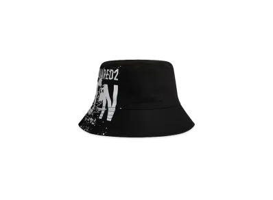 Dsquared2 Icon Splash Bucket Hat "Black/White"