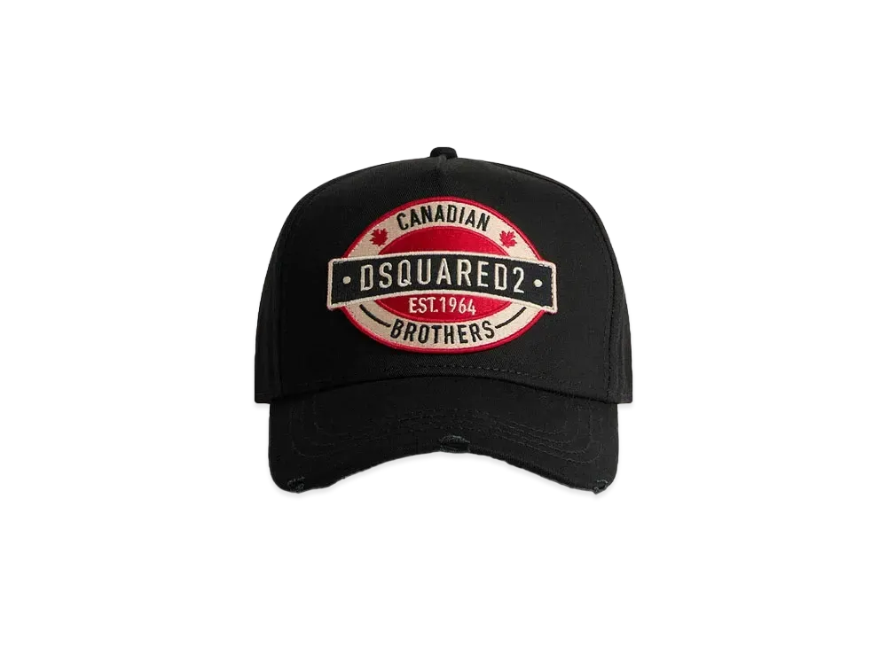 Dsquared2 D2 Patch Baseball Cap #1 "Black"