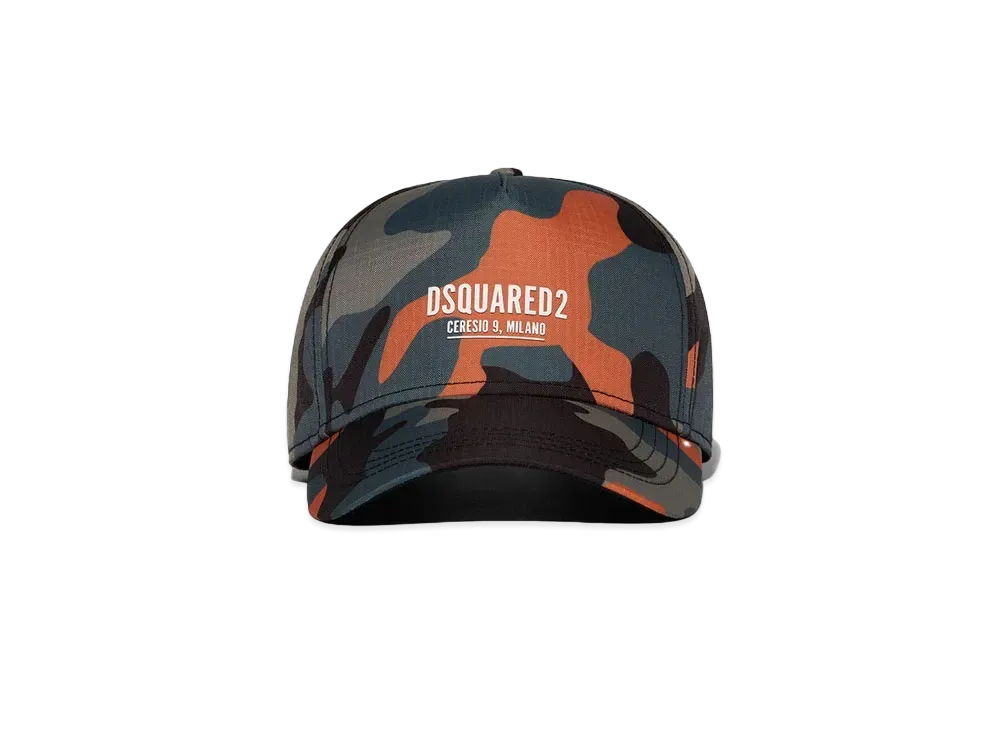 Dsquared2 Ceresio 9 Camo Baseball Cap "Orange"