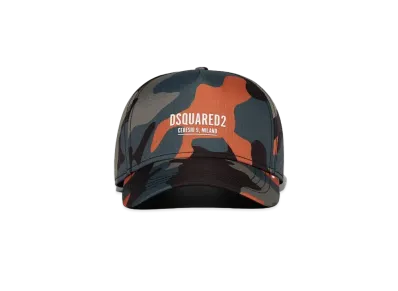 Dsquared2 Ceresio 9 Camo Baseball Cap "Orange"