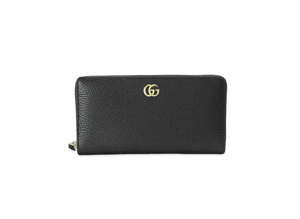 GUCCI Leather Zip Around Wallet "Black"