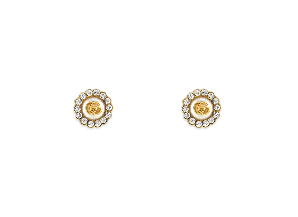 GUCCI GG Marmont Flower Stud Earrings "Gold"