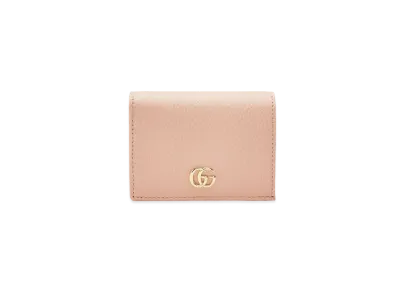 GUCCI GG Marmont Leather Card Case Wallet "Pink"