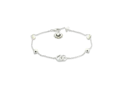 GUCCI GG Marmont Mother of Pearl Necklace "Silver"