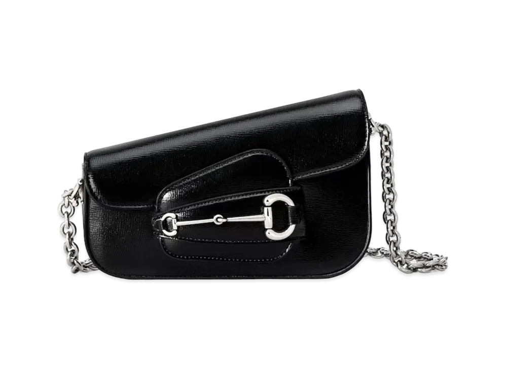 【送料無料】ホースビット 1955ミニ ショルダーバッグ ブラック GUCCI グッチ ホースビット 1955 GGキャンバス×レザー ミニ