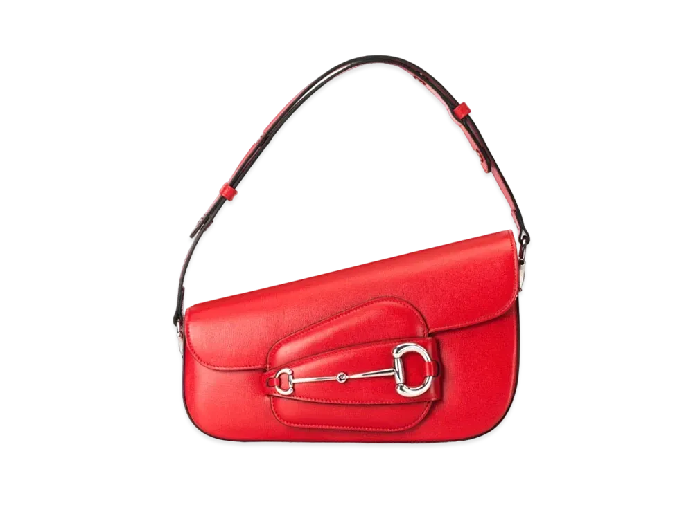 GUCCI Horsebit 1955 Shoulder Bag "Red"
