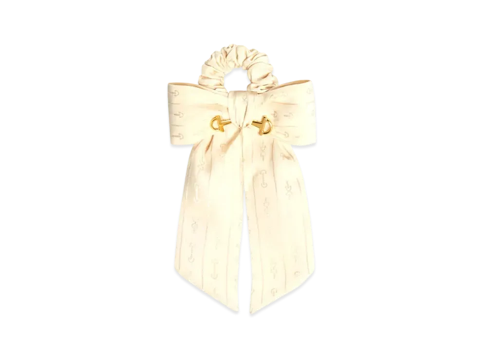 グッチ ボウ付き ホースビット シュシュ 