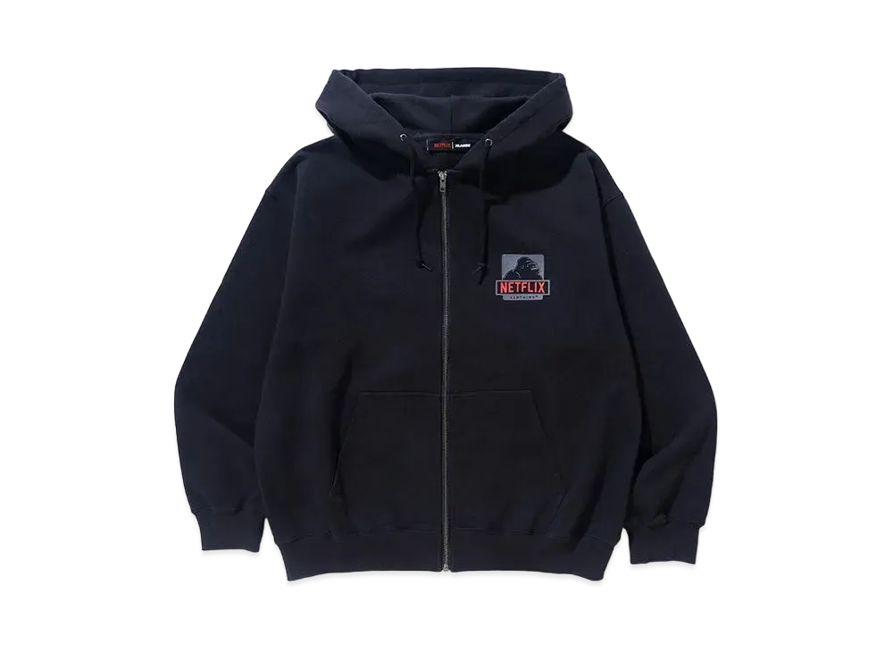 XLARGE x Netflix Zip Up Hooded Sweatshirt "Black"