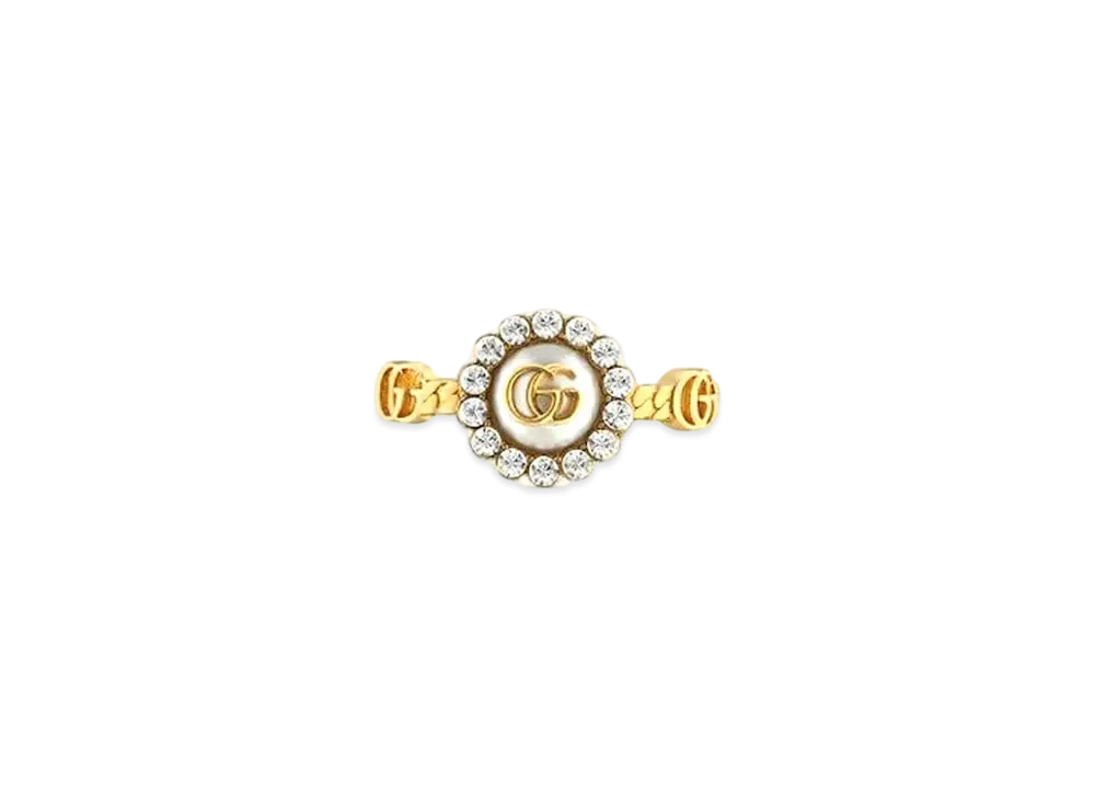 GUCCI GG Marmont Double G Flower Ring "Gold"