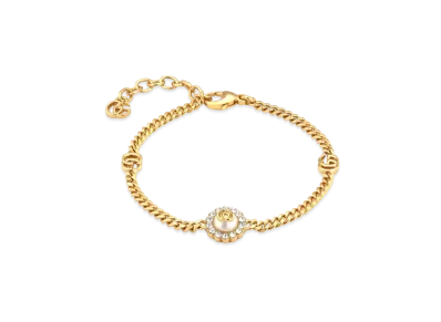 GUCCI GG Marmont Double G Flower Bracelet "Gold"