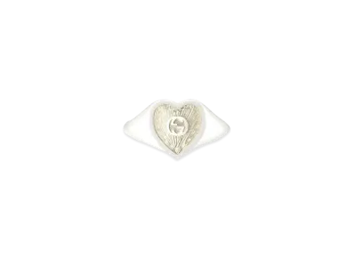 GUCCI GUCCI Heart Ring with Interlocking G "Mother of Pearl/Silver"