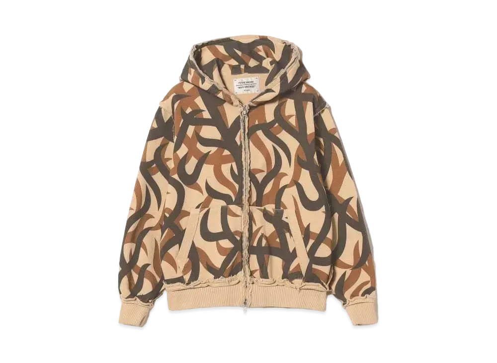 BEAMS FUTURE ARCHIVE / Camo Inside Out Zip Up Hoodie 