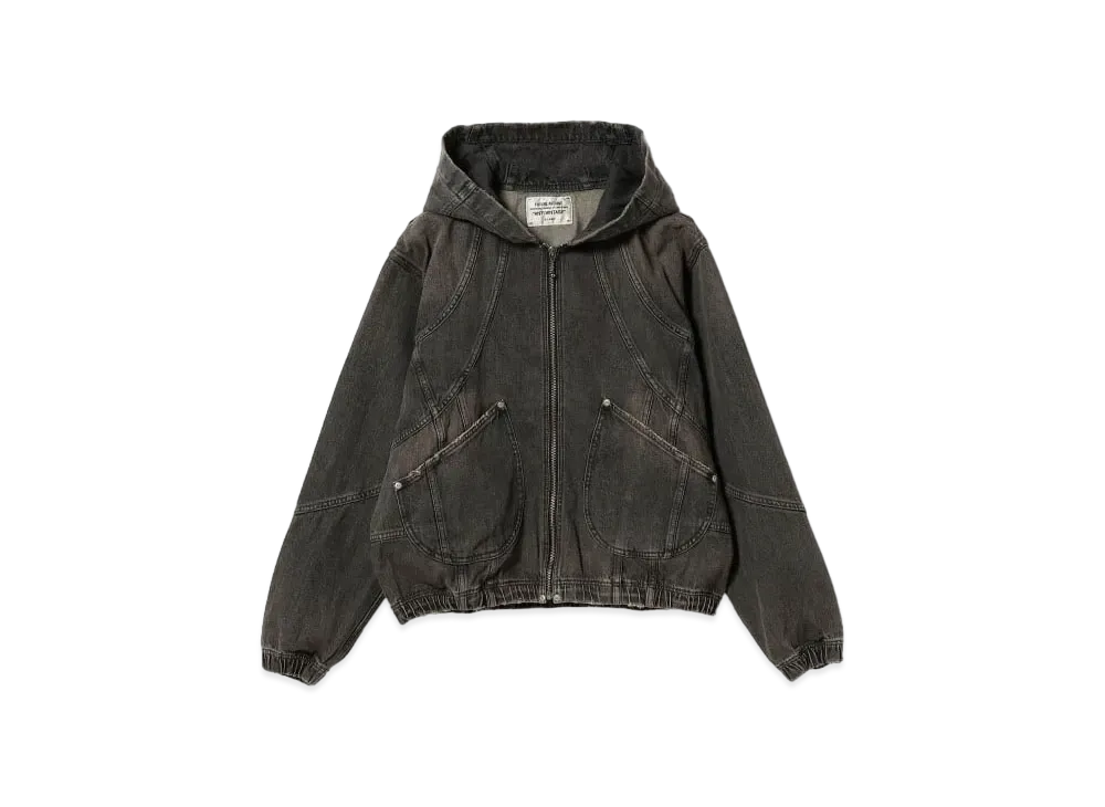 BEAMS FUTURE ARCHIVE / Swith Denim Hoody "Fade Black"