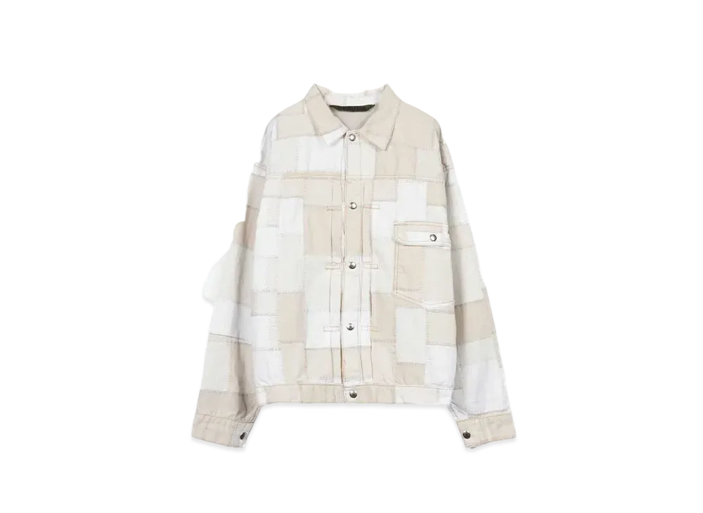 NEXUSVII. CRUSTED T-BACK JACKET "WHITE"