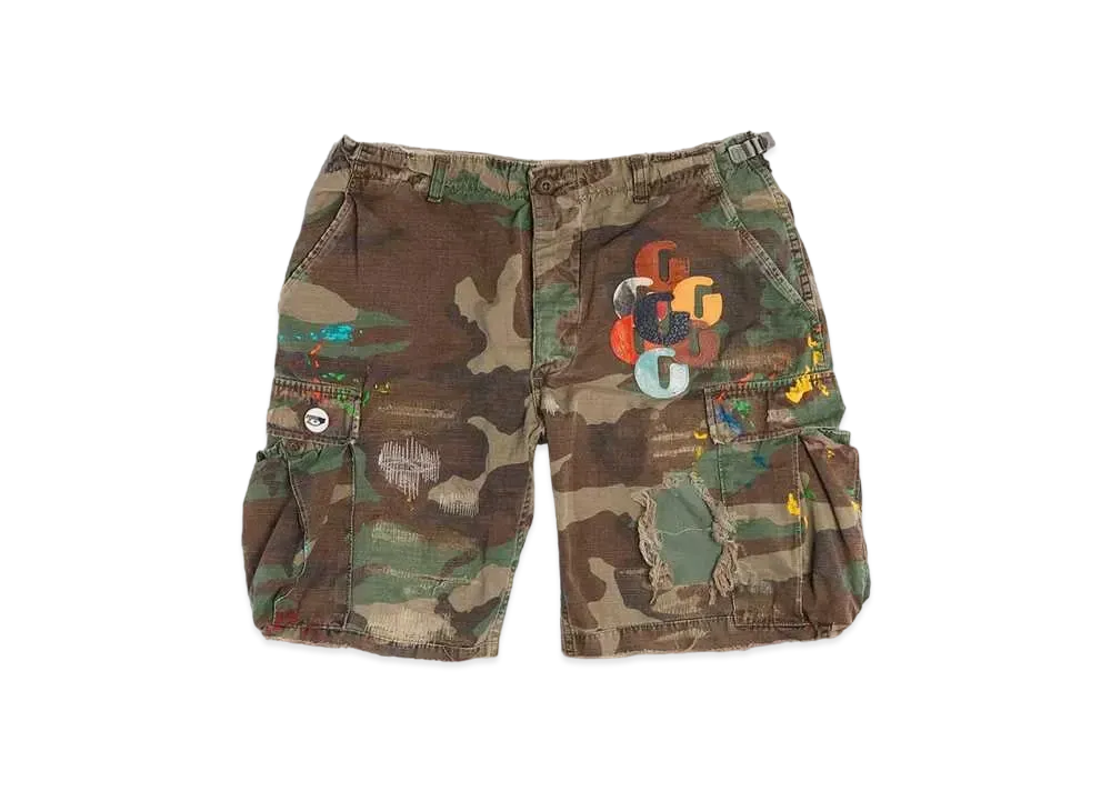 GALLERY DEPT. G Patch Woodland Camo Cargo Shorts "Camo"