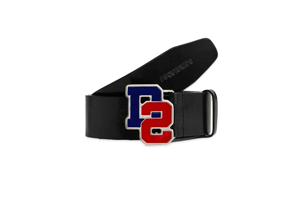 Dsquared2 D2 College Plaque Belt "Black"