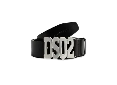 Dsquared2 Dsq2 Plaque Belt "Black/Ruthenium"