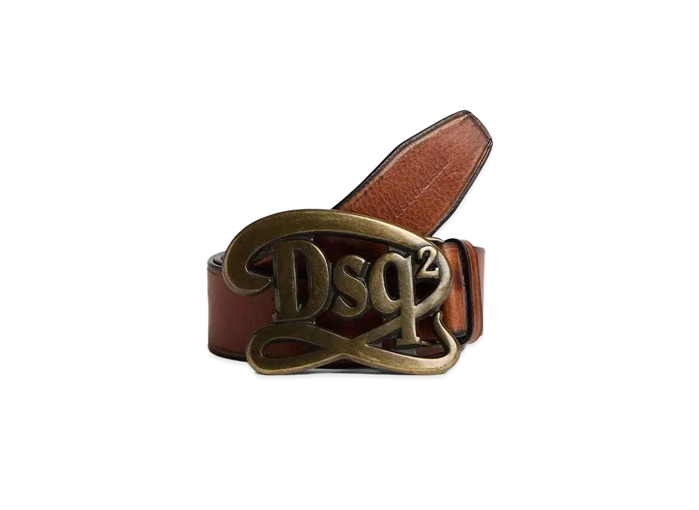 Dsquared2 Dsq2 Plaque Belt #1 "Cognac"